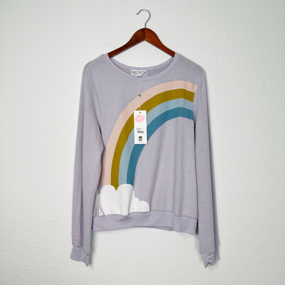 Wildfox Bbj Rainbow Cloud Sweatshirt - Picture 3 of 10
